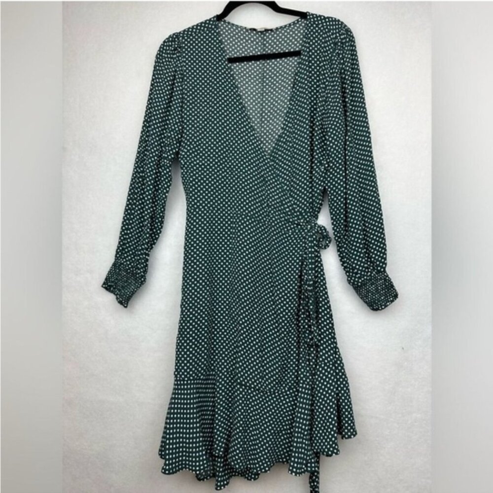 Elegant Green Polka Dot Dress